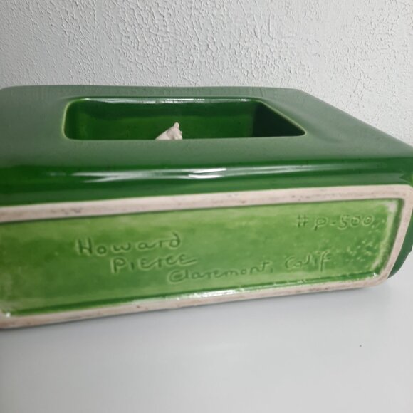 Vintage MCM Howard Pierce California USA Pottery Vase Bisque Horse Center #P-500 - Picture 11 of 13